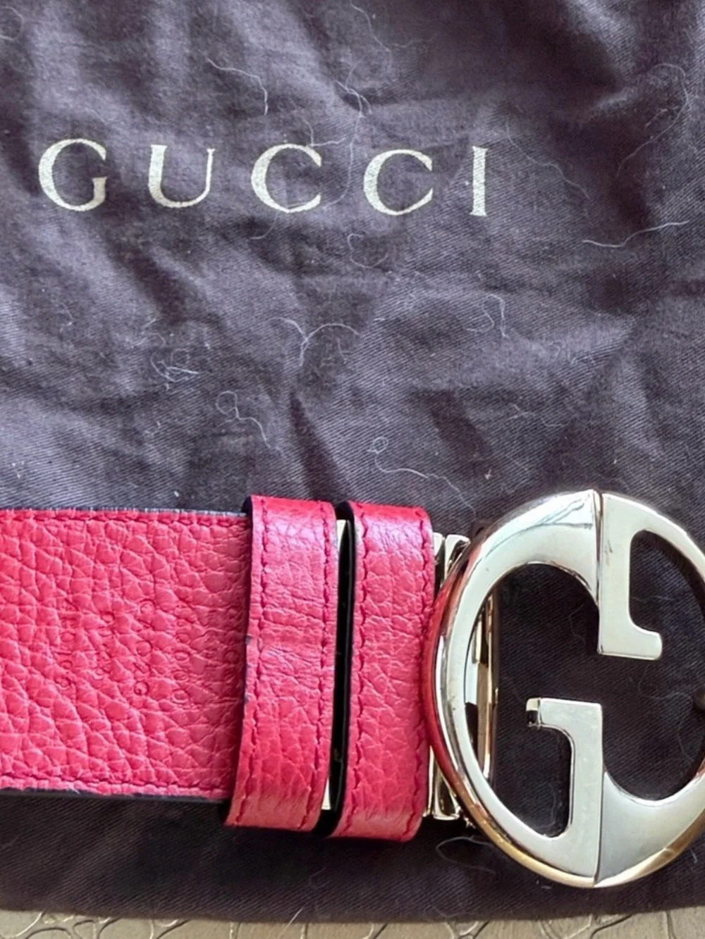 Authentic Gucci Reversible Interlocking GG Leather Belt – Size 90/36